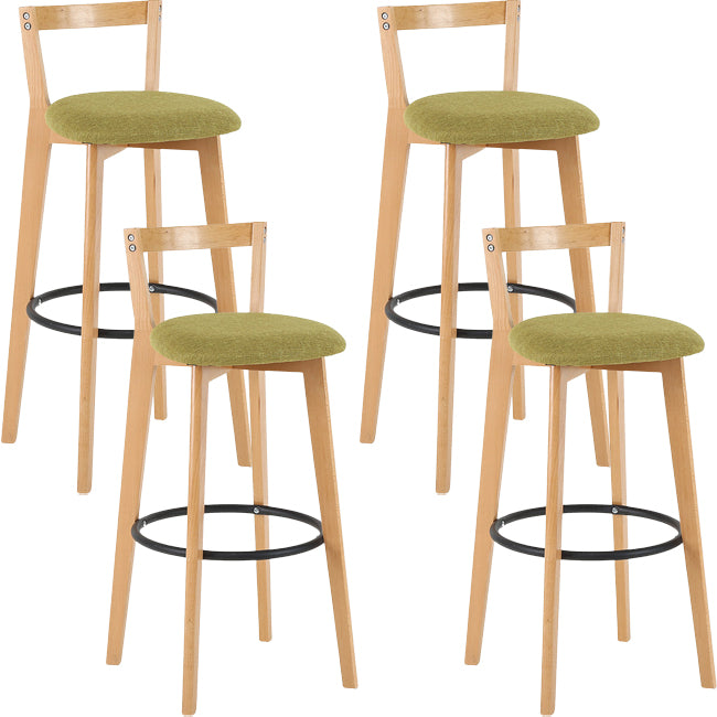 Scandinavian Wood Counter Stool Kitchen Furniture in Matte Finish