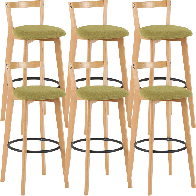Scandinavian Wood Counter Stool Kitchen Furniture in Matte Finish