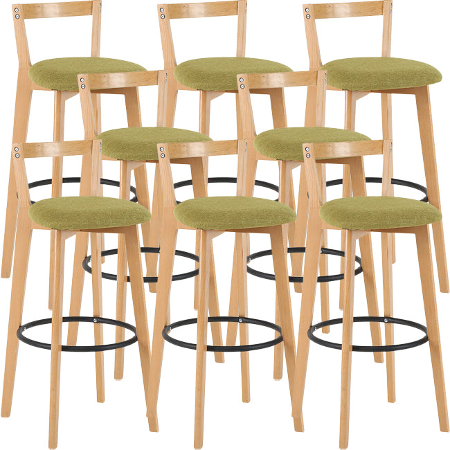 Scandinavian Wood Counter Stool Kitchen Furniture in Matte Finish