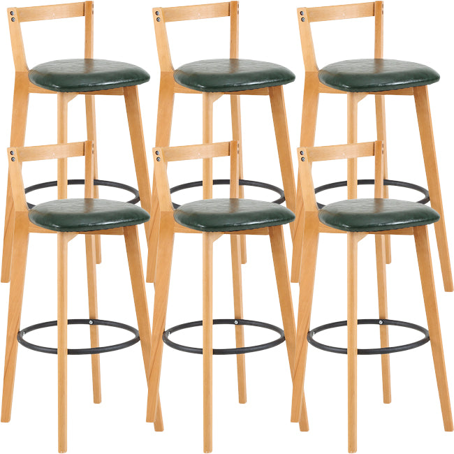 Scandinavian Wood Counter Stool Kitchen Furniture in Matte Finish