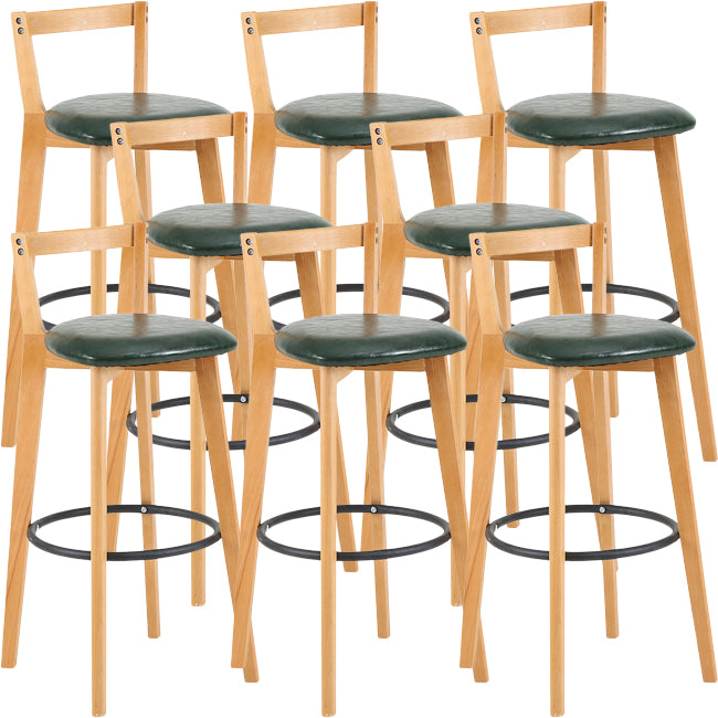Scandinavian Wood Counter Stool Kitchen Furniture in Matte Finish