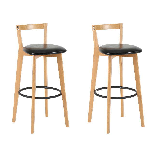 Scandinavian Wood Counter Stool Kitchen Furniture in Matte Finish
