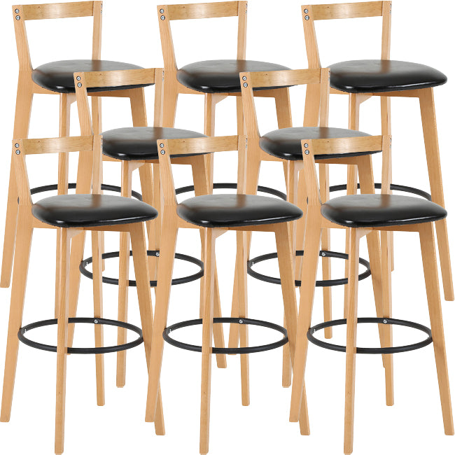 Scandinavian Wood Counter Stool Kitchen Furniture in Matte Finish