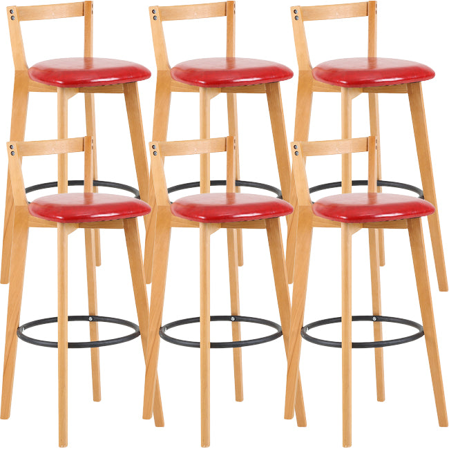 Scandinavian Wood Counter Stool Kitchen Furniture in Matte Finish