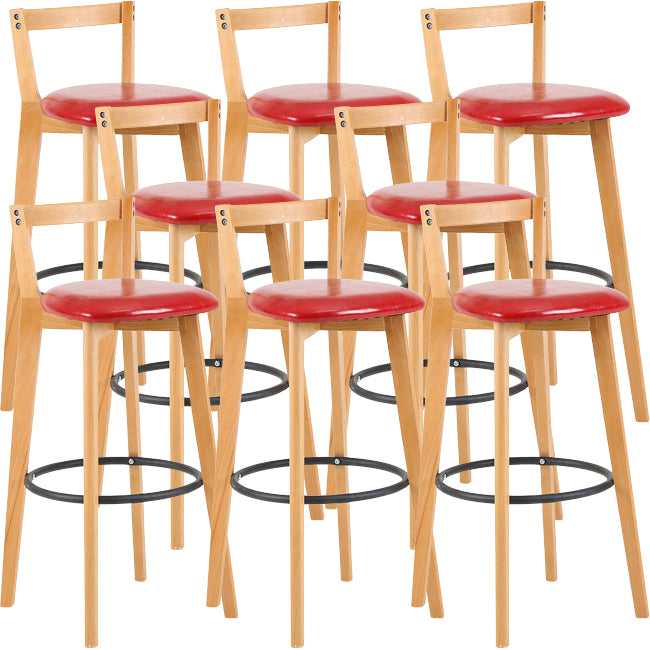 Scandinavian Wood Counter Stool Kitchen Furniture in Matte Finish