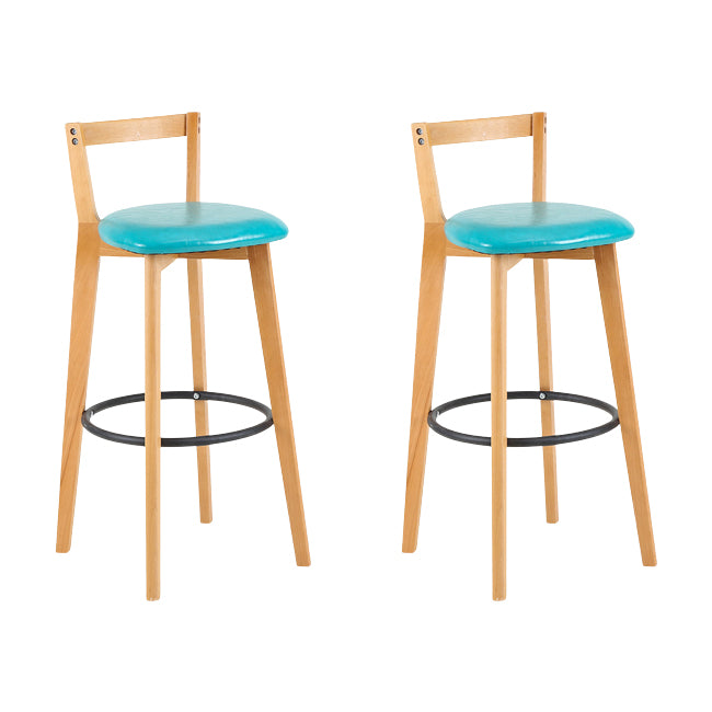 Scandinavian Wood Counter Stool Kitchen Furniture in Matte Finish