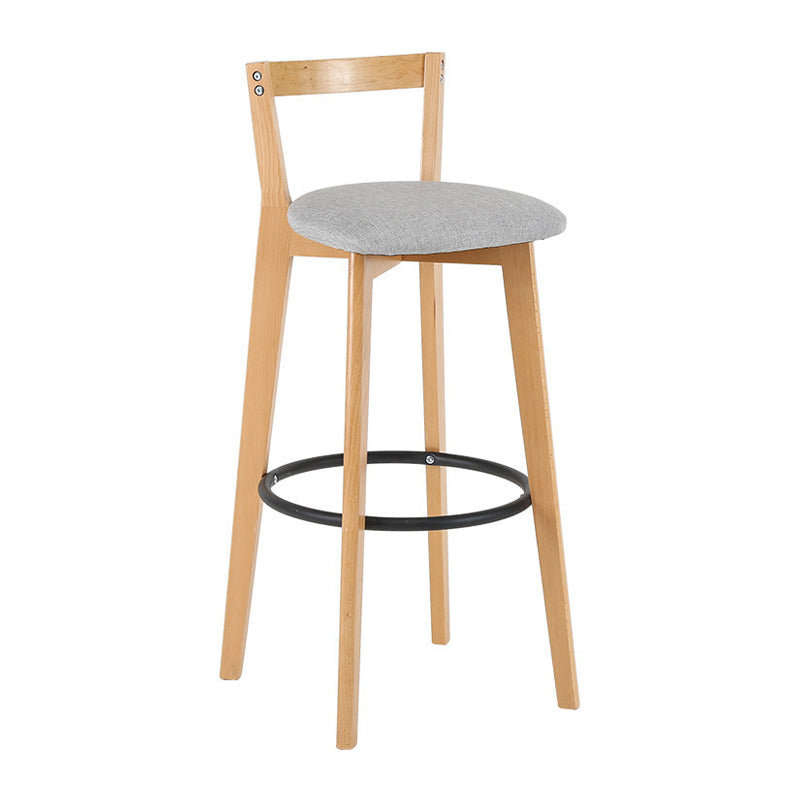 Scandinavian Wood Counter Stool Kitchen Furniture in Matte Finish