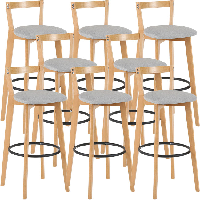Scandinavian Wood Counter Stool Kitchen Furniture in Matte Finish