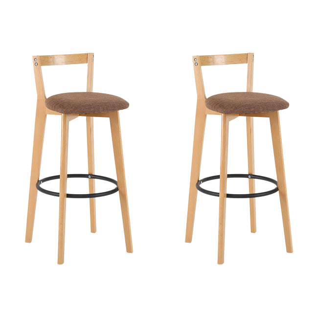 Scandinavian Wood Counter Stool Kitchen Furniture in Matte Finish