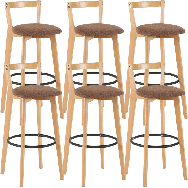 Scandinavian Wood Counter Stool Kitchen Furniture in Matte Finish