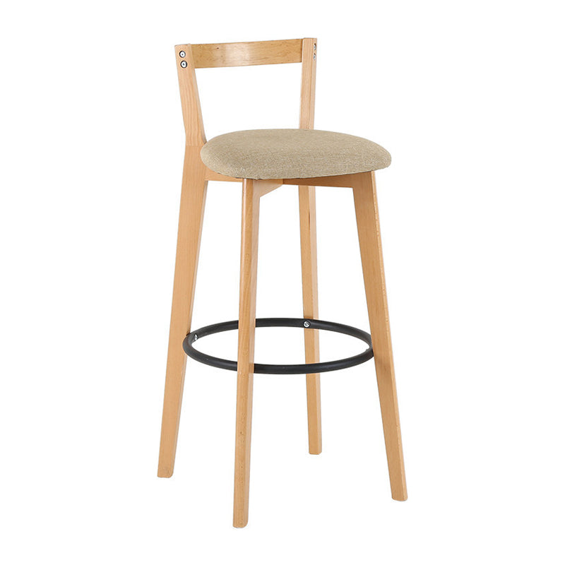 Scandinavian Wood Counter Stool Kitchen Furniture in Matte Finish