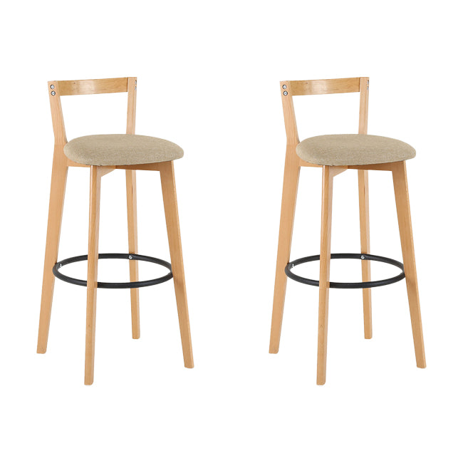 Scandinavian Wood Counter Stool Kitchen Furniture in Matte Finish