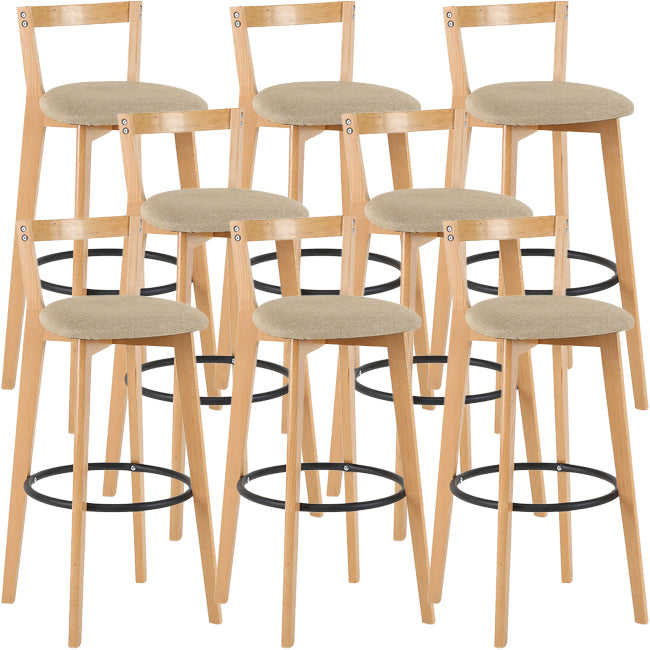 Scandinavian Wood Counter Stool Kitchen Furniture in Matte Finish