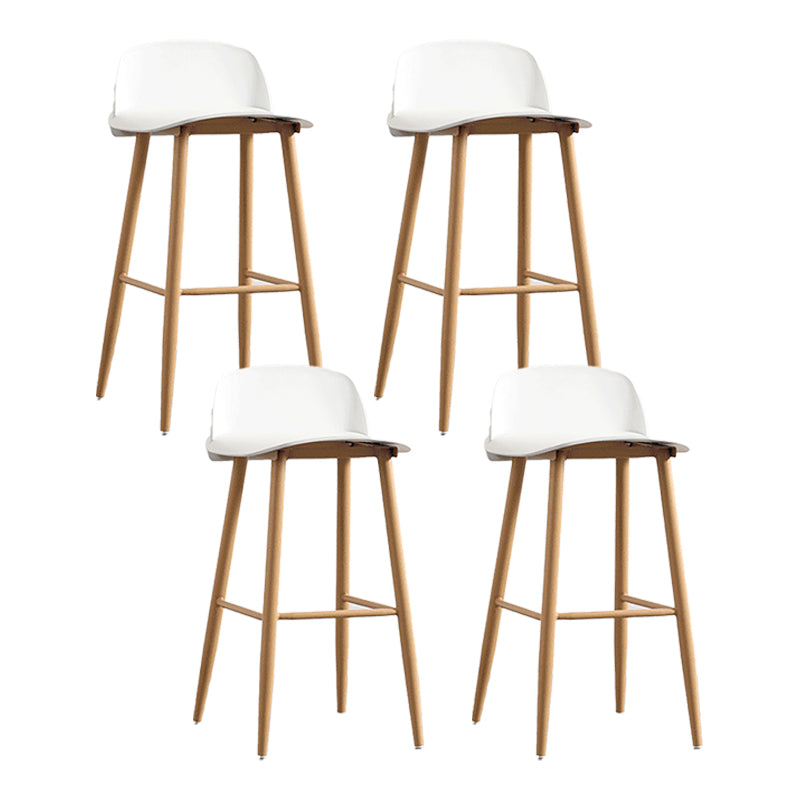 Scandinavian Plastic Barstool Plastic Furniture with Metal Legs in Matte Finish