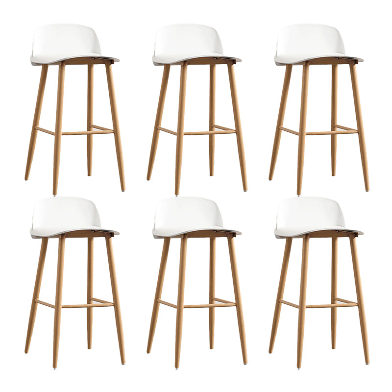Scandinavian Plastic Barstool Plastic Furniture with Metal Legs in Matte Finish