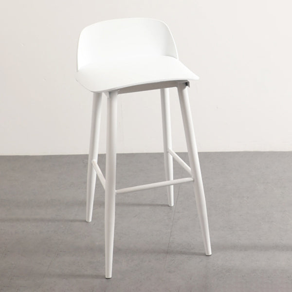 Scandinavian Plastic Barstool Plastic Furniture with Metal Legs in Matte Finish