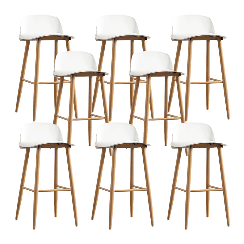 Scandinavian Plastic Barstool Plastic Furniture with Metal Legs in Matte Finish
