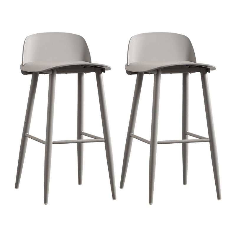 Scandinavian Plastic Barstool Plastic Furniture with Metal Legs in Matte Finish