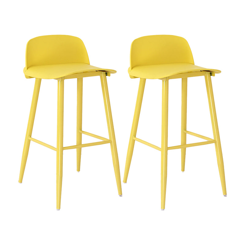 Scandinavian Plastic Barstool Plastic Furniture with Metal Legs in Matte Finish