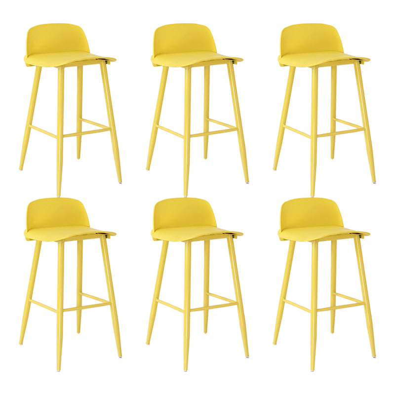 Scandinavian Plastic Barstool Plastic Furniture with Metal Legs in Matte Finish