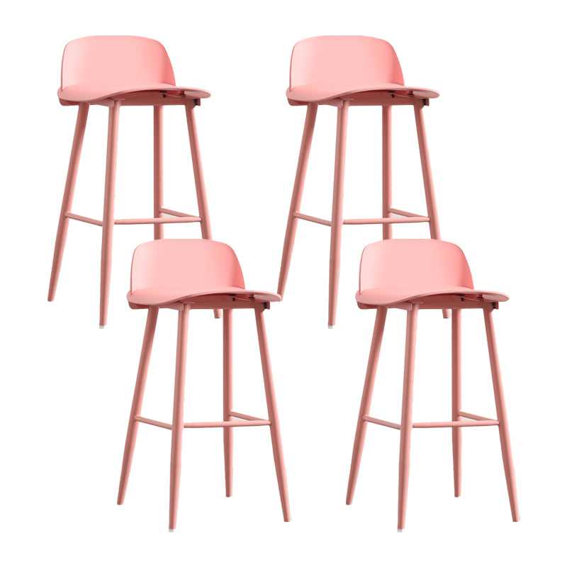 Scandinavian Plastic Barstool Plastic Furniture with Metal Legs in Matte Finish