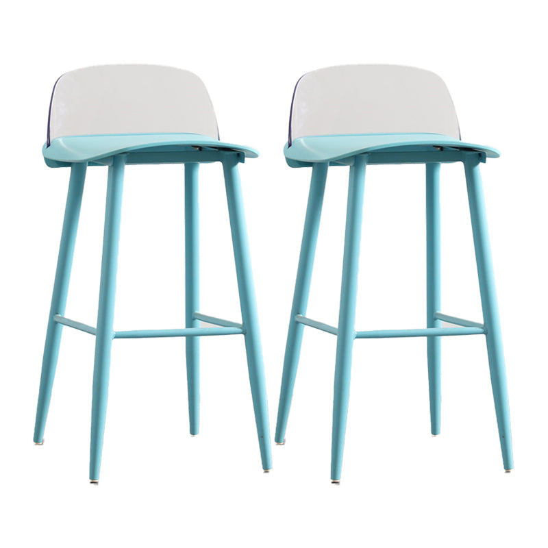 Scandinavian Plastic Barstool Plastic Furniture with Metal Legs in Matte Finish