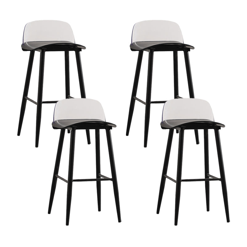 Scandinavian Plastic Barstool Plastic Furniture with Metal Legs in Matte Finish