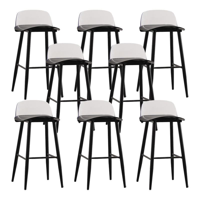 Scandinavian Plastic Barstool Plastic Furniture with Metal Legs in Matte Finish