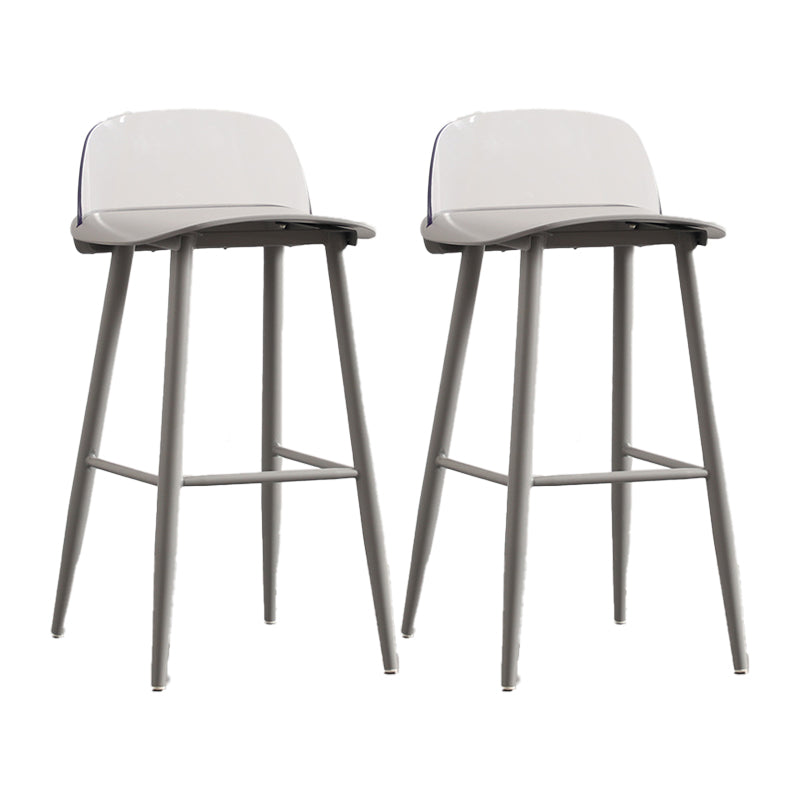 Scandinavian Plastic Barstool Plastic Furniture with Metal Legs in Matte Finish