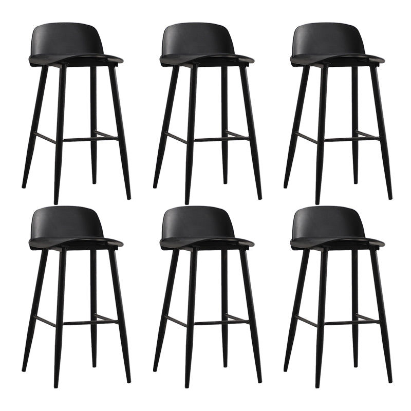 Scandinavian Plastic Barstool Plastic Furniture with Metal Legs in Matte Finish