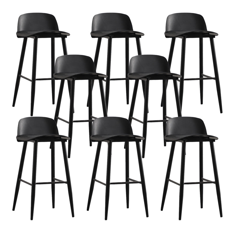 Scandinavian Plastic Barstool Plastic Furniture with Metal Legs in Matte Finish