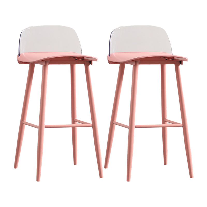 Scandinavian Plastic Barstool Plastic Furniture with Metal Legs in Matte Finish