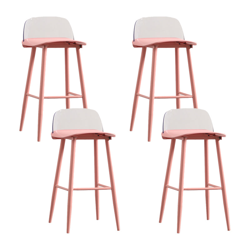 Scandinavian Plastic Barstool Plastic Furniture with Metal Legs in Matte Finish
