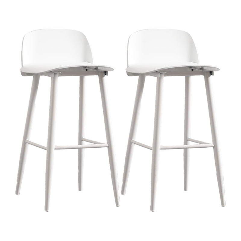 Scandinavian Plastic Barstool Plastic Furniture with Metal Legs in Matte Finish