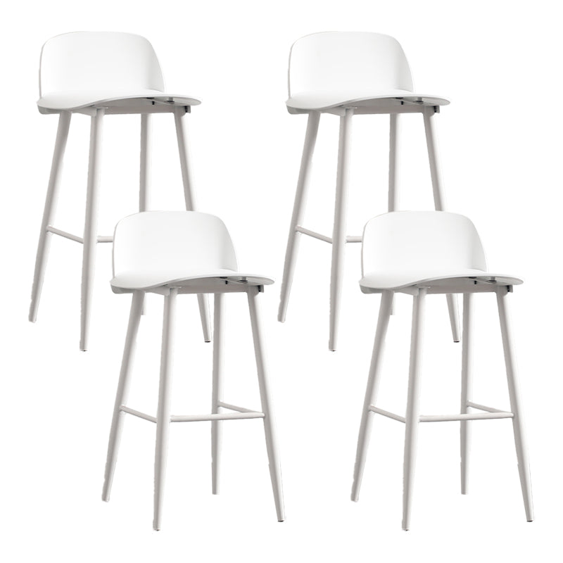 Scandinavian Plastic Barstool Plastic Furniture with Metal Legs in Matte Finish