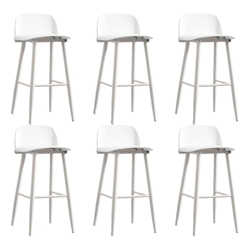 Scandinavian Plastic Barstool Plastic Furniture with Metal Legs in Matte Finish