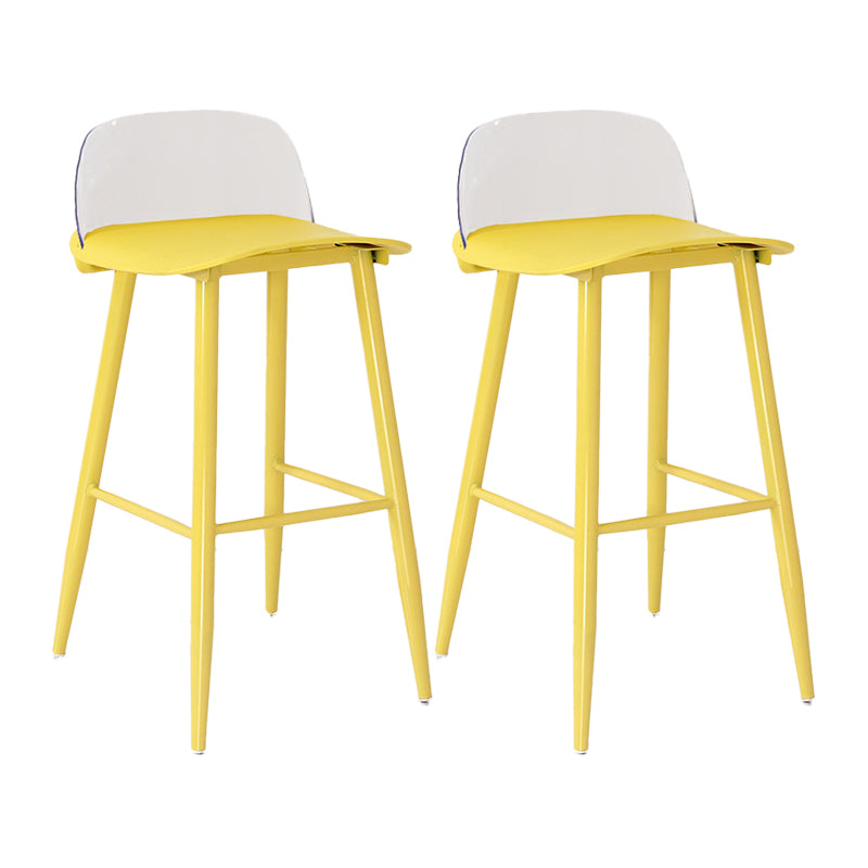 Scandinavian Plastic Barstool Plastic Furniture with Metal Legs in Matte Finish
