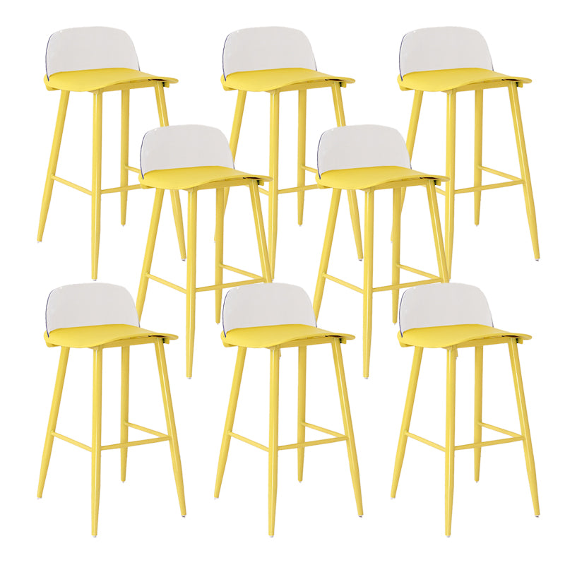 Scandinavian Plastic Barstool Plastic Furniture with Metal Legs in Matte Finish
