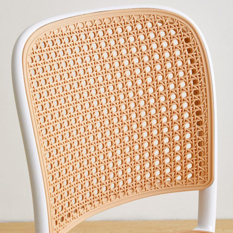 Scandinavian Plastic Barstool Plastic Furniture Rectangle Seat in Matte Finish