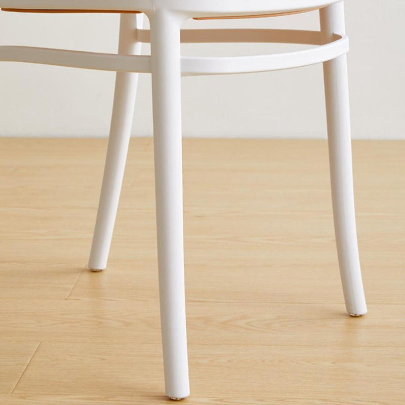 Scandinavian Plastic Barstool Plastic Furniture Rectangle Seat in Matte Finish