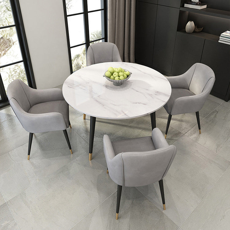 Contemporary Style Round Table Set 1/2/5/7 Pieces Dining Set for Home