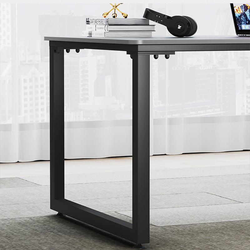 Contemporary Stone Writing Desk Sled Rectangular Office Desk for Home
