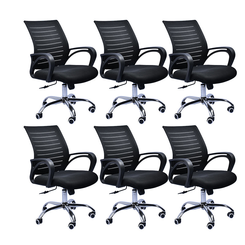 Contemporary Office Chair Fixed Arms Tilt Mechanism Conference Chair