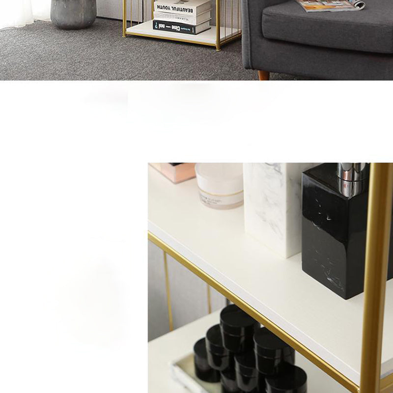 Gold Modern Bookshelf Etagere Metal Open Bookcase for Living Room