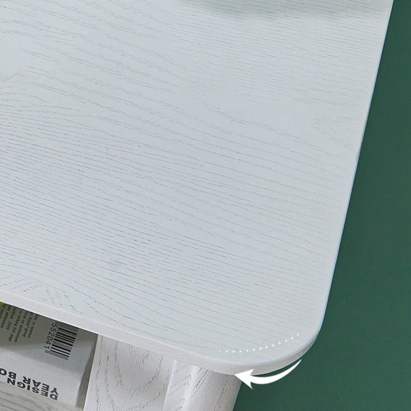 Modern Engineered Wood Bookcase White/Brown Standard Shelf with Door