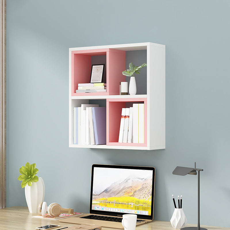 Wall Unit Open Book Shelf Modern Engineered Wood Shelf Bookcase for Bedroom