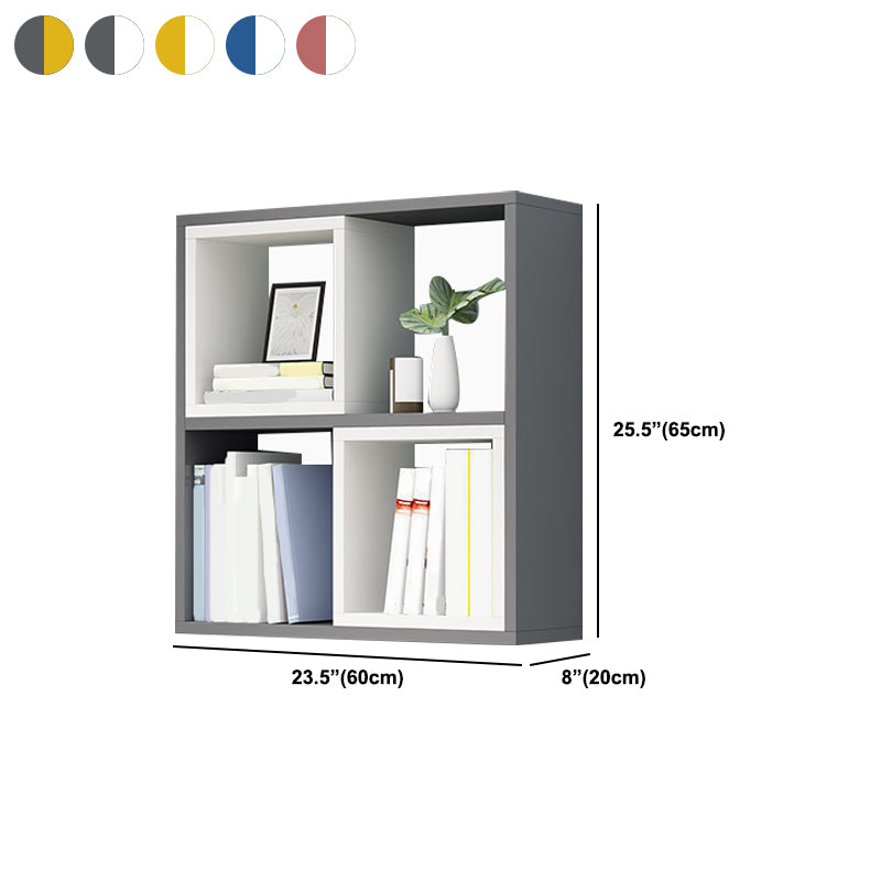 Wall Unit Open Book Shelf Modern Engineered Wood Shelf Bookcase for Bedroom