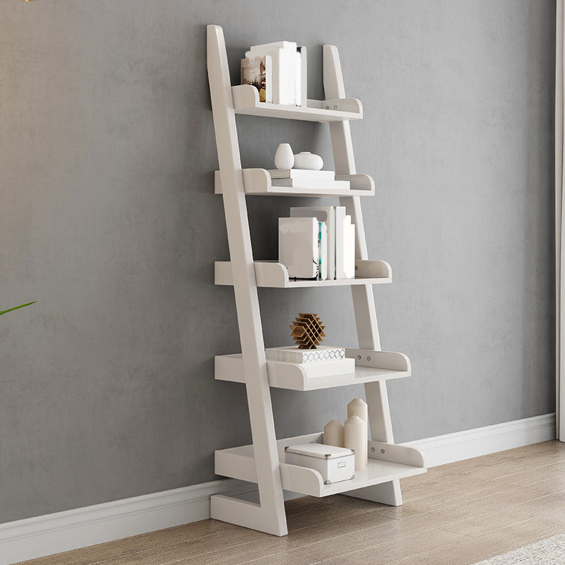 Modern Solid Wood Bookshelf Open Back 5-shelf Bookcase for Living Room