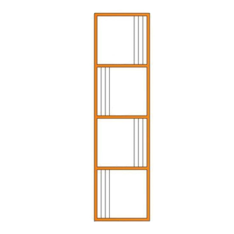 Vertical Open Shelf Bookcase Metal Etagere Book Shelf for Bedroom