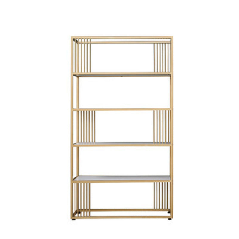 Vertical Open Shelf Bookcase Metal Etagere Book Shelf for Bedroom